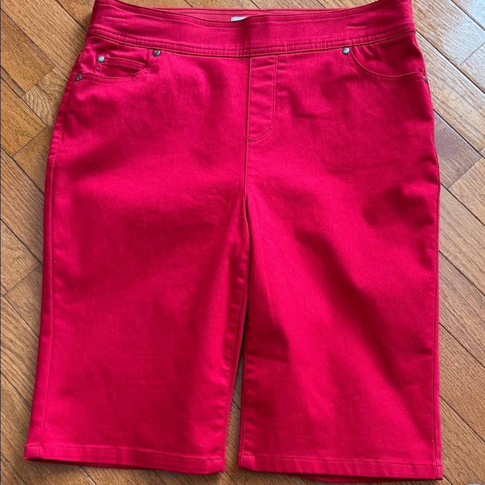 Kim Rogers Red Jean Shorts for women - Picture 2 of 6